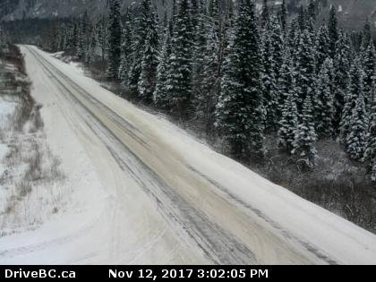 Pine Pass currently on Sunday afternoon. Check DriveBC.ca for the latest