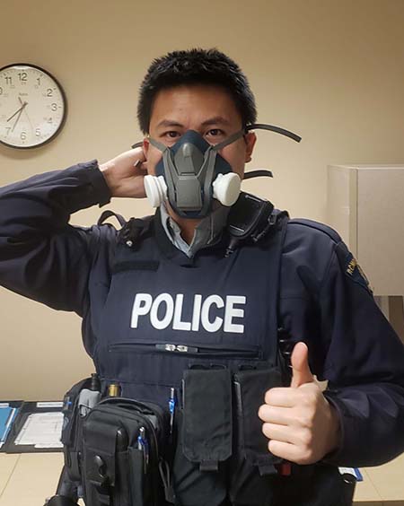 These masks prevent contamination for officers who have no choice but to be in close proximity to those who are potentially carrying the coronavirus,